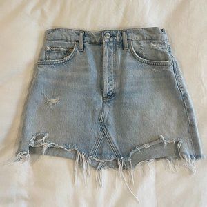 Agolde Quinn Denim Mini Skirt Vega